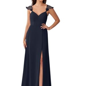 Azazie Everett Navy Blue Bridesmaids Dress